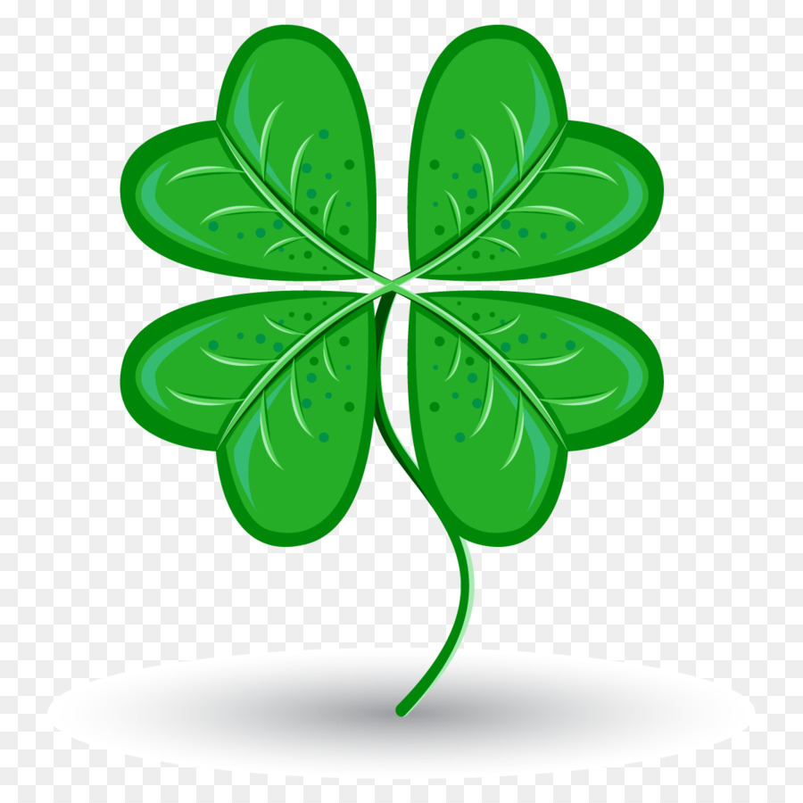 Saint Patricks-Tag, Vier-Blatt Klee Glück Symbol - Klee