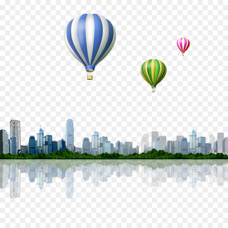 Hot air Ballon-Symbol - City-Hot Air Balloon