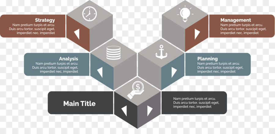 Infografik Diagramm - Cube-business-Informationen-Diagramm