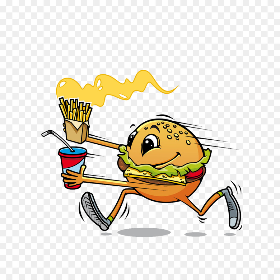 Hamburger Fast-food-Hot dog mit Pommes Frites - Burger ausführen