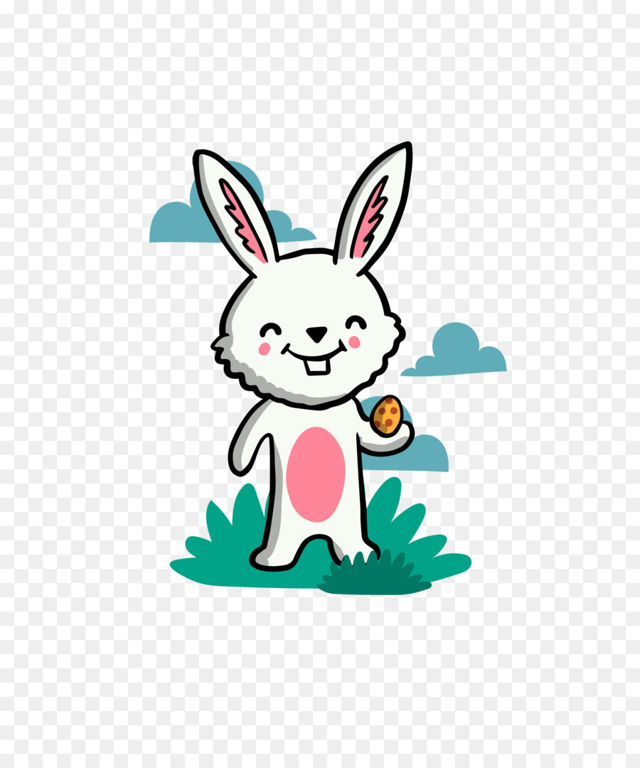 Osterhase Weiß Hase europäischen Kaninchen - niedlichen Bunny