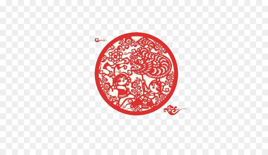 Das chinesische Neujahr Feiertag, der chinesischen Papier schneiden Lunar New Year Papierschnitt - Chinese New Year festliche Muster