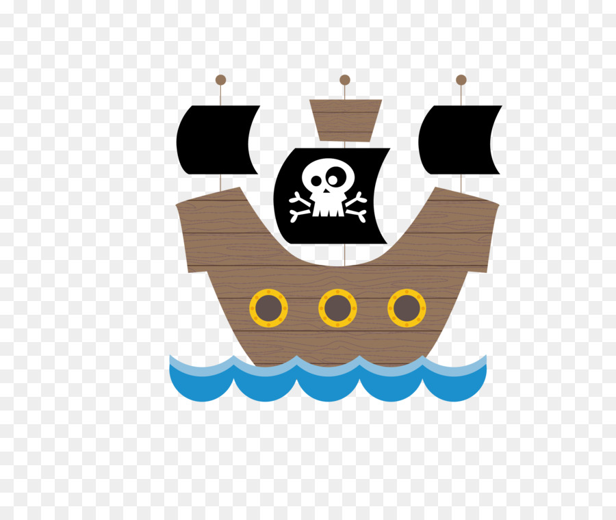 Piraterie Cartoon - Piratenschiff