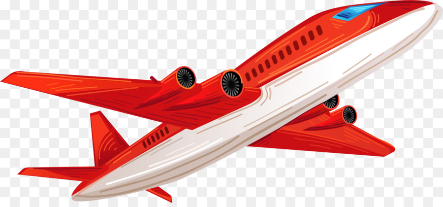 Flugzeug Cartoon - Rot cartoon-Flugzeug