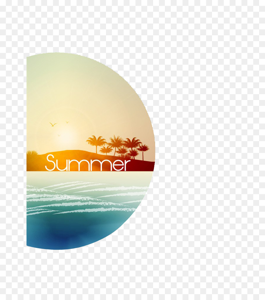 Symbol - Große Sommer-Sonnenschein-Insel waterfront romantischen ästhetik der Landschaft-album-cover