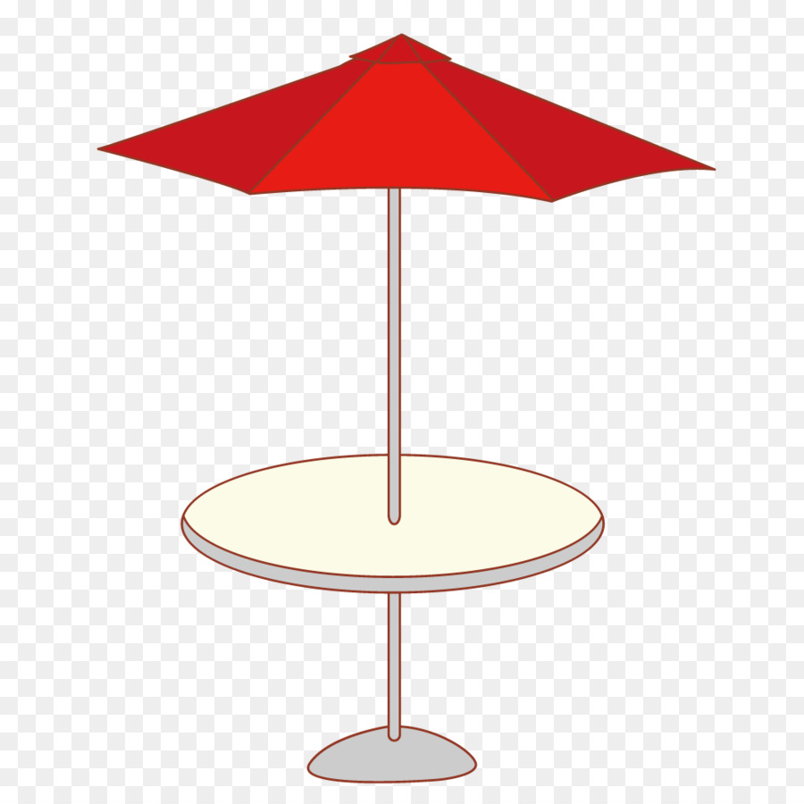 Tabella Ombrello Auringonvarjo Cartoon - Cartone animato rosso ombrellone tavolino rotondo