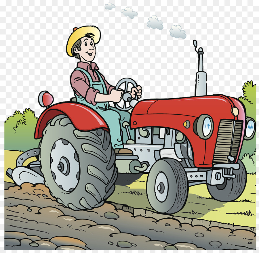 Farmer Cartoon png download - 1007*973 - Free Transparent Tractor png  Download. - CleanPNG / KissPNG