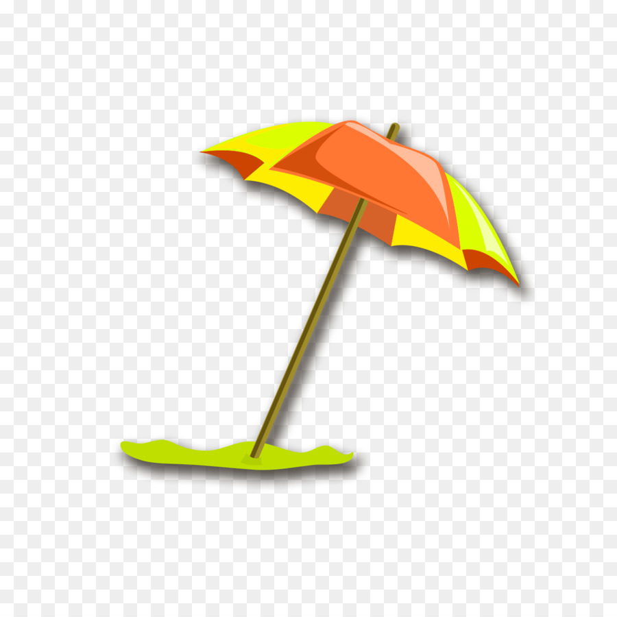 Regenschirm-Symbol - Gelb einfachen Sonnenschirm dekorativen Muster