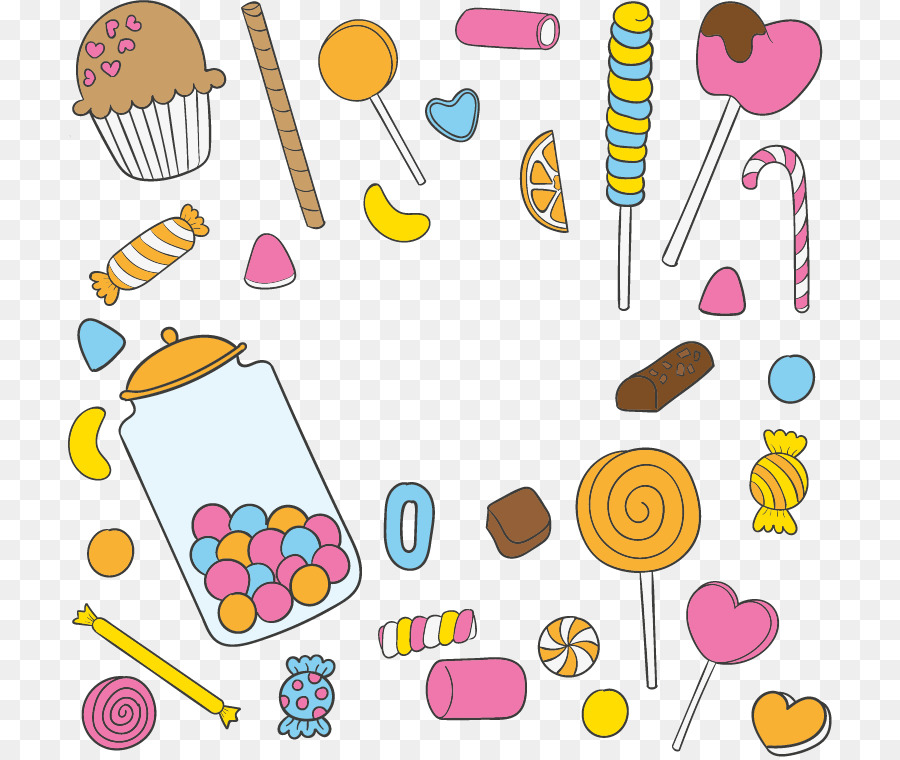 Aufkleber Candy Clip art - Vektor-Hand-painted candy