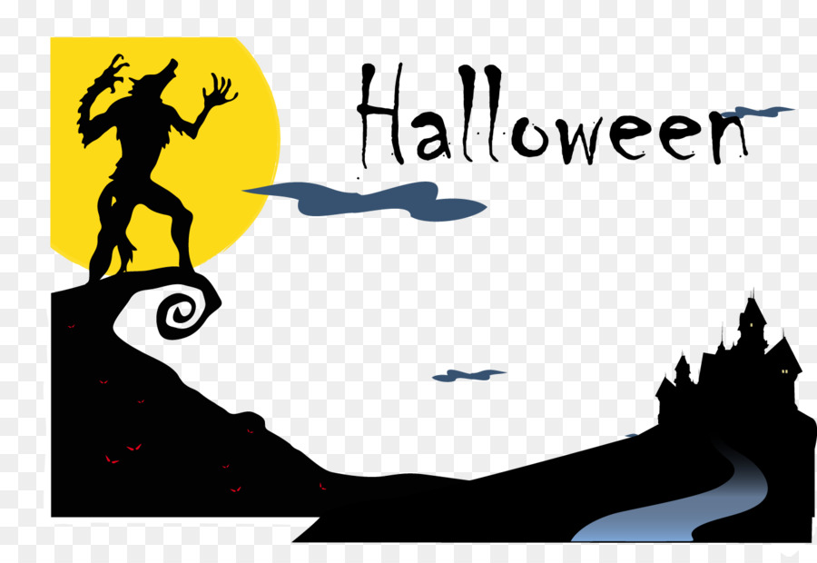 La Festa di Halloween Jack-o-lantern Clip art - vettore lupo