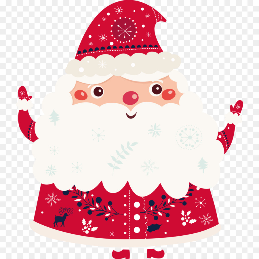 Santa Claus Weihnachten - Cartoon Santa flach