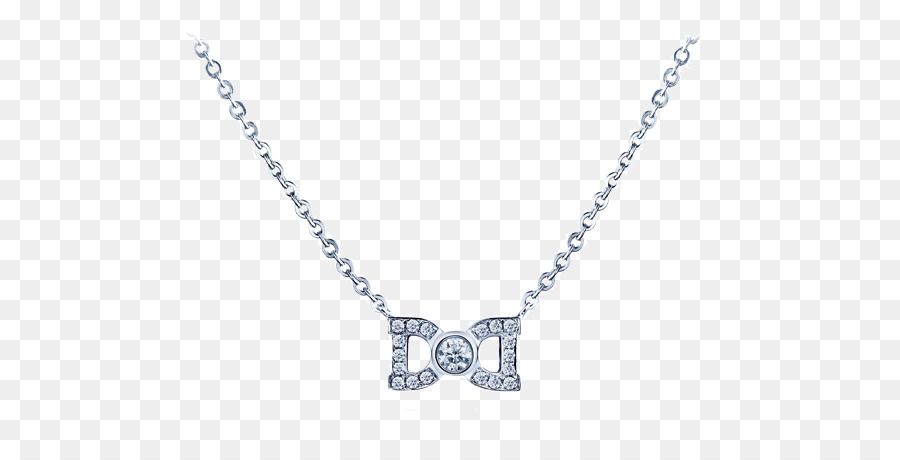 Halskette-Ohrring-Schmuck Diamant - Ich,TUN, Doppel-D-Diamant-Halskette