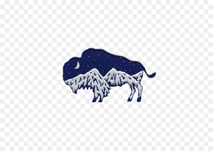 Appa Logo American bison-Aufkleber - Wolf sternenklare Nacht gefüllt