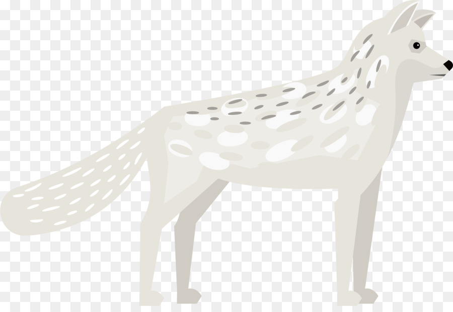Hund Canidae Weißen Pet Muster - White fox-Vektor