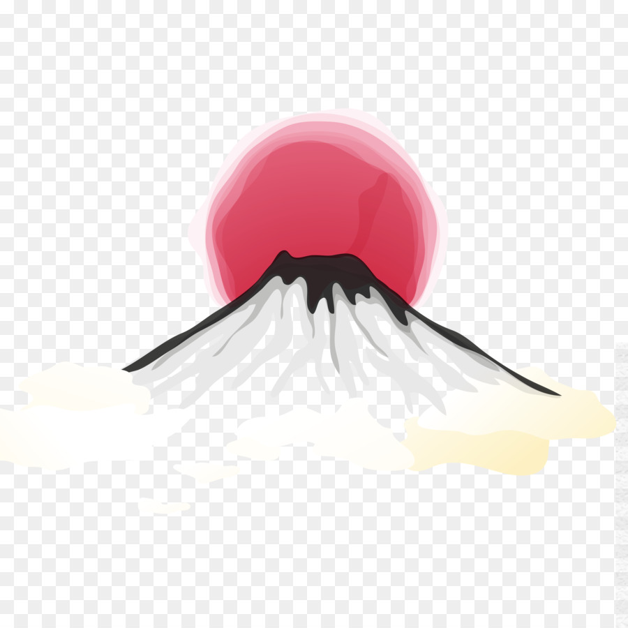 Il Monte Fuji, Adobe Illustrator - In giappone, il Monte Fuji, dipinto