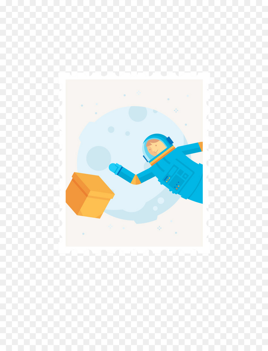 Design piatto Splash screen dell'interfaccia Utente Illustrazione - Astronauta Timbro