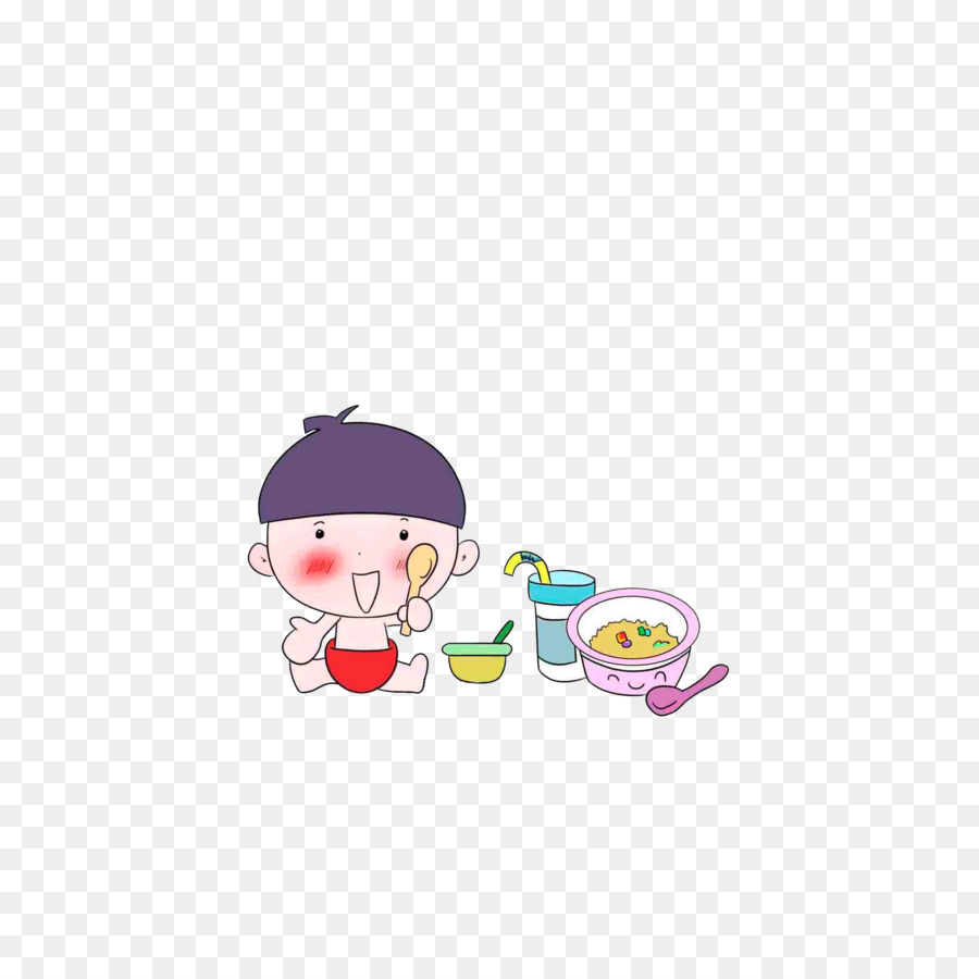 Bambino Mangiare Lecca-Lecca - A mangiare con un cucchiaio.