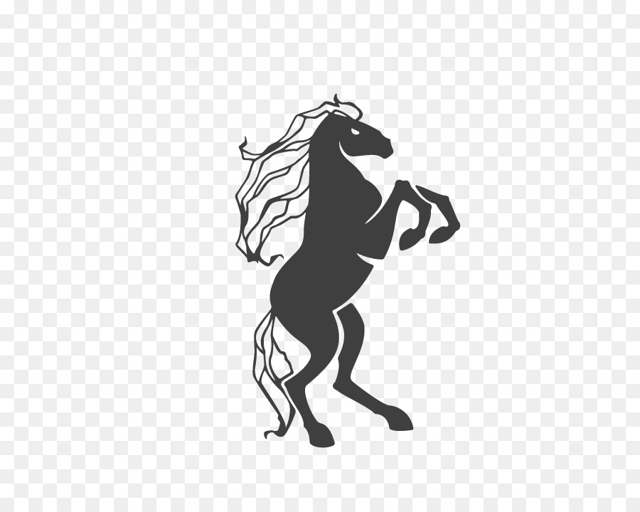Logo Cavallo, Illustrazione - Tridimensionale cavallo nero