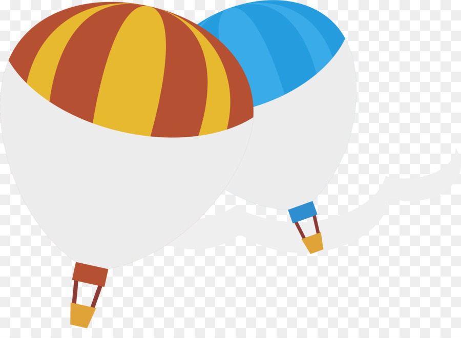Gelbe Clip-art - Heißluftballon PNG Vektor Element