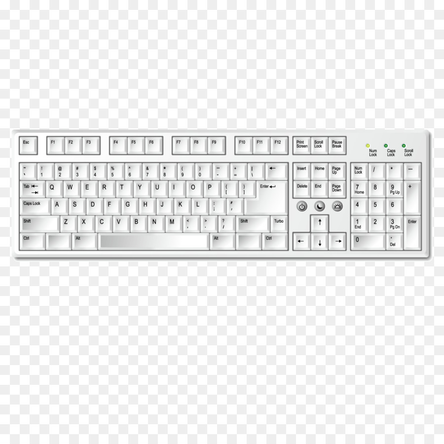 Computer Tastatur, Clip art - weiße Tastatur