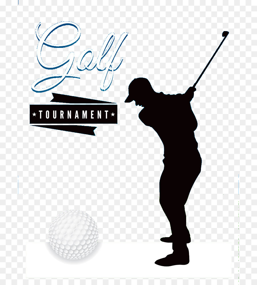 Campo da Golf di Golf, Torneo di palla Flyer - golf nero silhouette figure