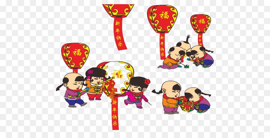 Chinese New Year Pháo Tải Cắt Giấy - Tết nguyên đán