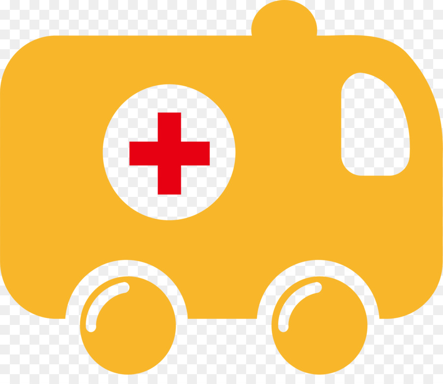 Krankenwagen-Symbol - Gelb Krankenwagen