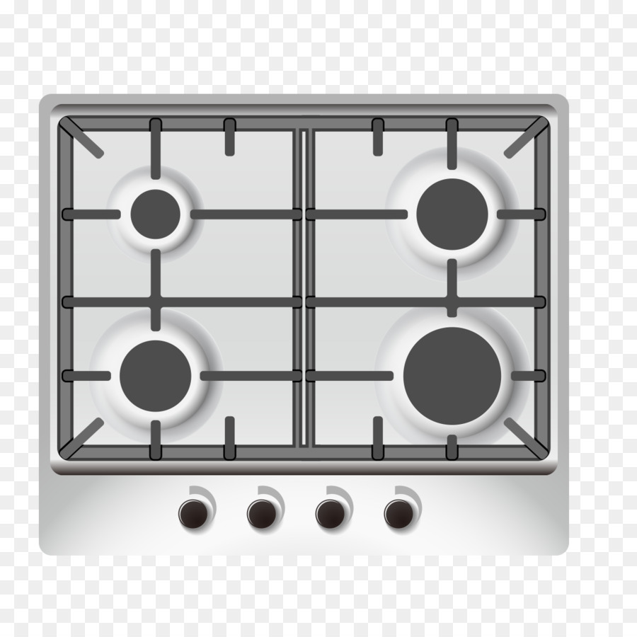 Haushaltsgerät Küche Gas-Herd Symbol - Gas Ofen schwarz und weiß-Bild