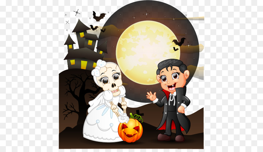 Cartoon-Halloween-Plakat - Corpse Bride Halloween-kreative Werbung-Vektor-material