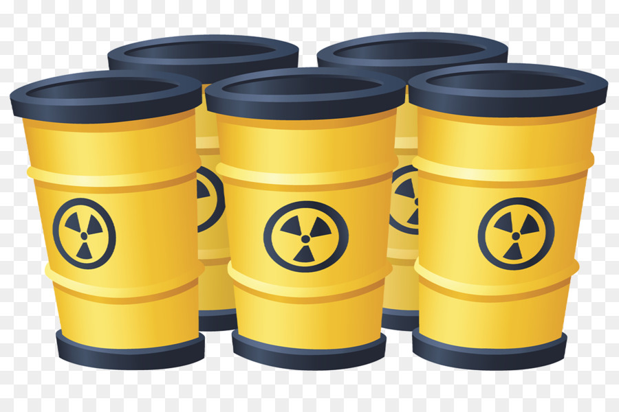 Ucraina merci Pericolose Logo Rifiuti - Barattolo di materiale nucleare