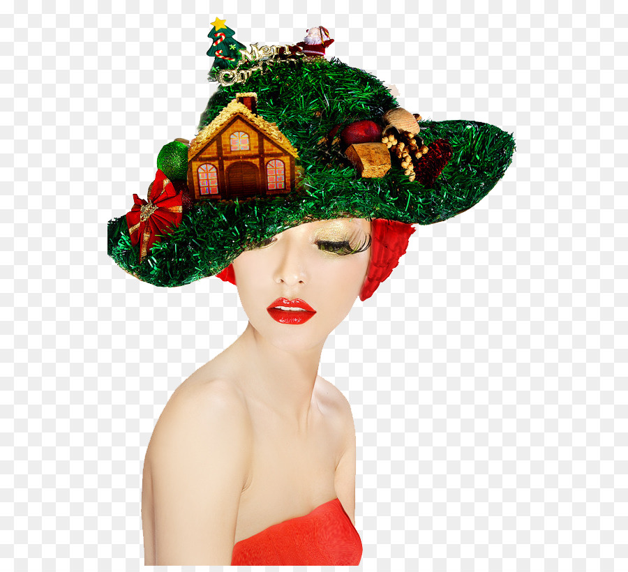 Christmas Party Make-up, Hut Fedora - Das westliche Modell angeboten hat