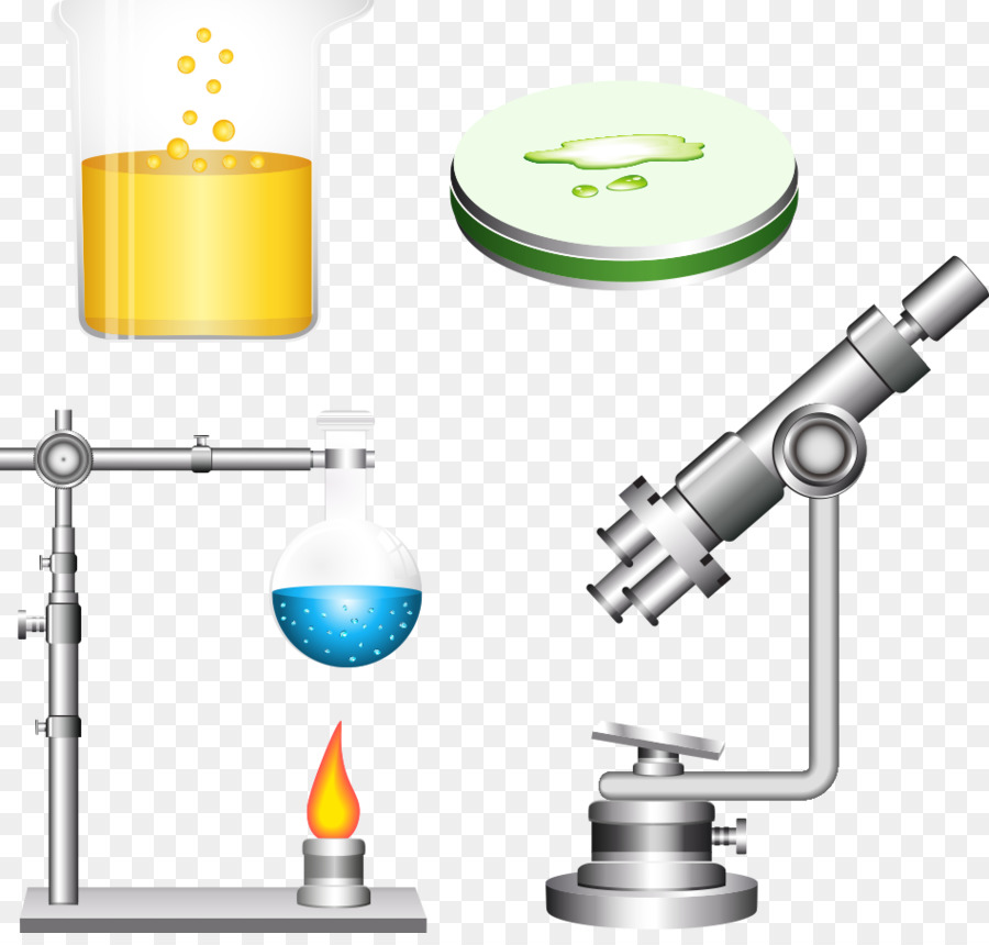 Laboratorio di chimica sostanza Chimica Scienza - Vettore di sostanze chimiche e microscopi