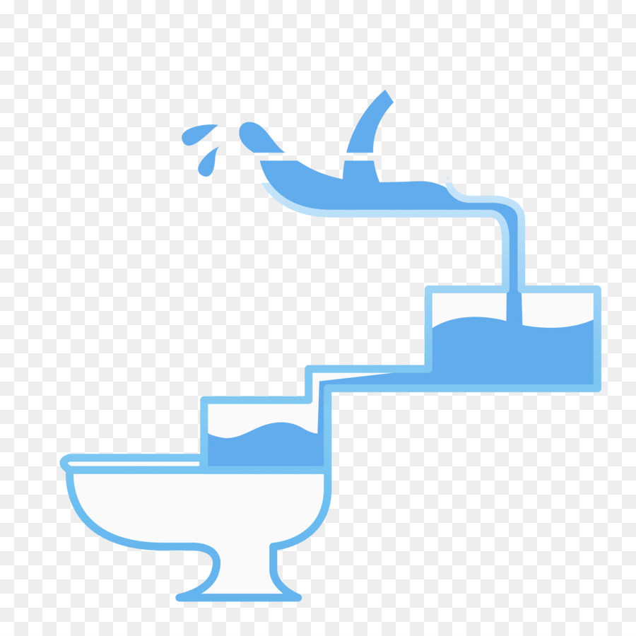 Flush WC Blau - Blue WC