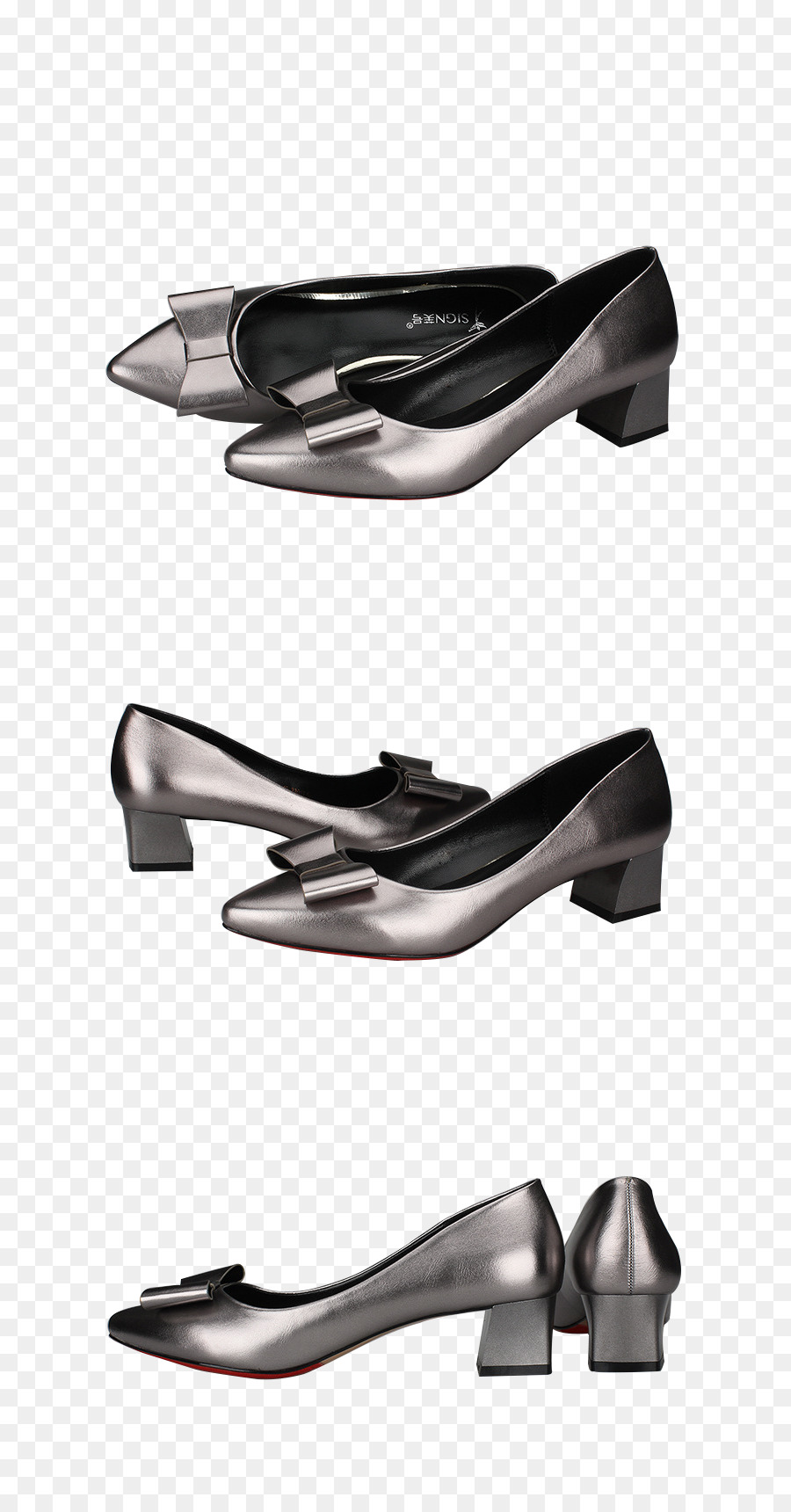 Balletto piatto di Scarpe col tacco Alto calzature - Argento piccolo scarpe in tutti gli angoli dell'immagine