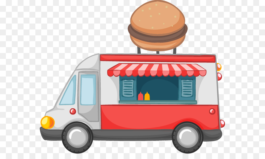 Hamburger Fast food Scaricare - fumetto vettoriale di flusso burger auto