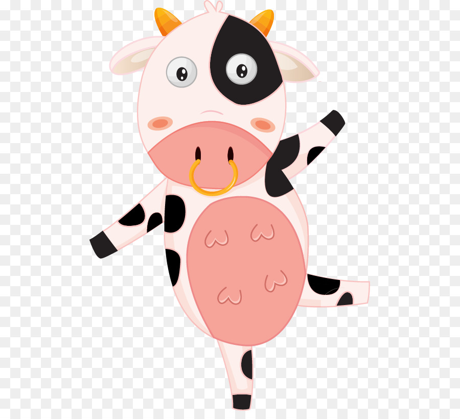 Holstein-Friesian Rinder Milch Milchkühe Abbildung - Kreative Kuh-Cartoon