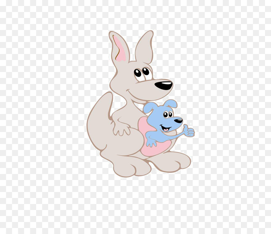 Thỏ trong nước Chó phim Hoạt hình Kangaroo - Chăm sóc kanguru nhỏ