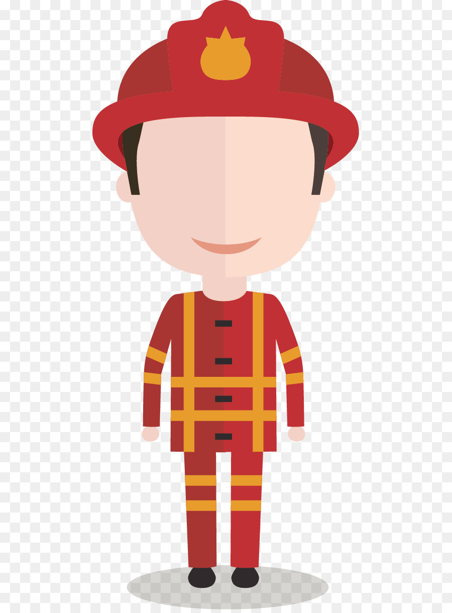 Cartoon-Flaches design - Junge mit Rotem Hut