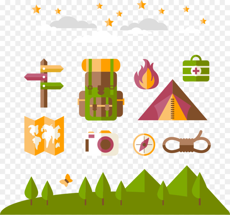 Camping Bergsteigen Clip-art - Exkursionen
