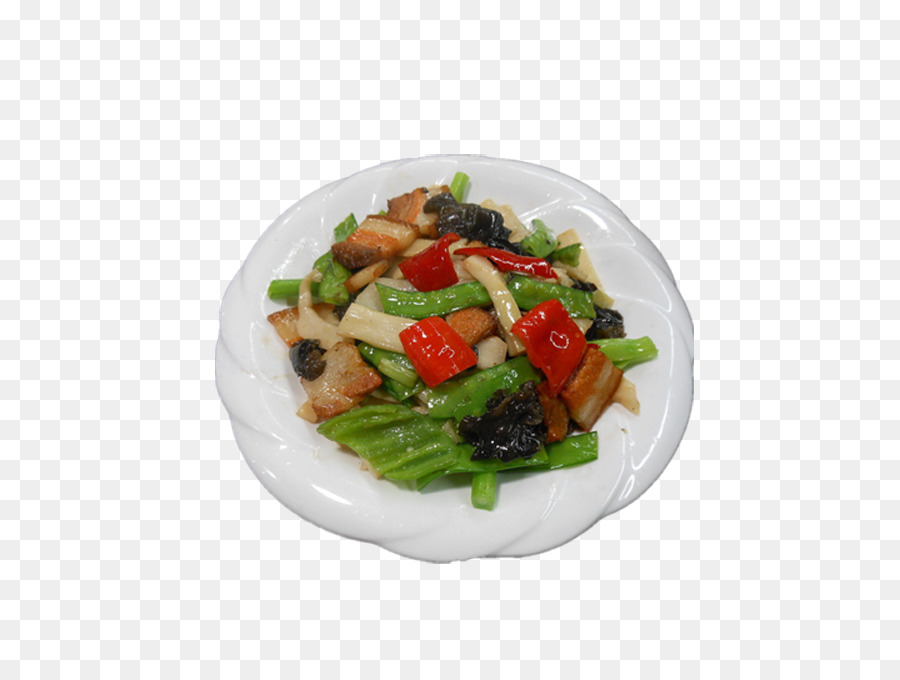 Spinat-Salat Chicken mit gebratenem Speck amerikanischen chinesischen Küche - Chunsun cloud Ohren fried bacon-Bild