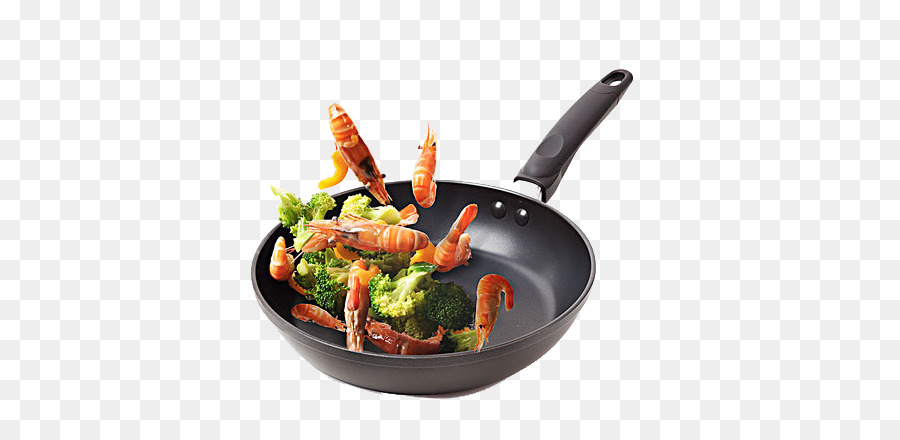 Chảo Nấu chảo Bếp lò - bông cải xanh chiên tôm