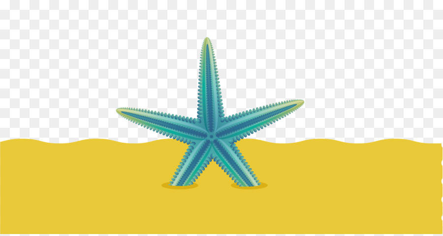 Cielo Verde - Dipinto a mano da spiaggia stella di mare vettoriale