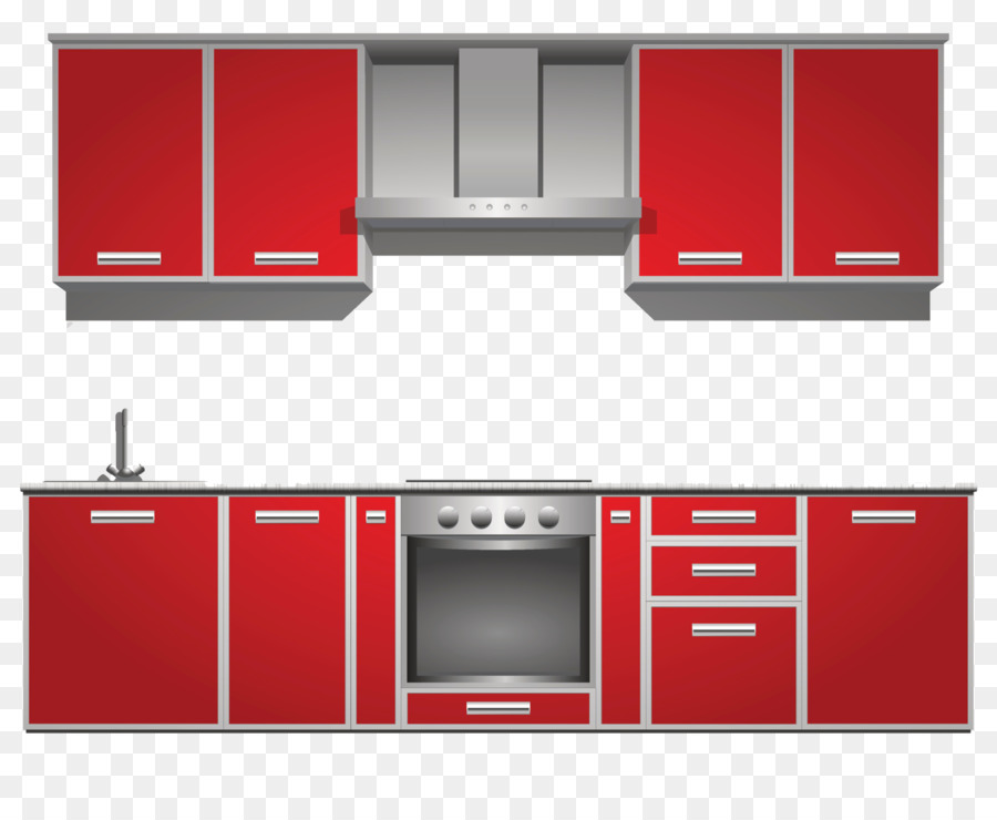Bàn tủ bếp đồ nội Thất Kệ - Đỏ nhà bếp hiện đại