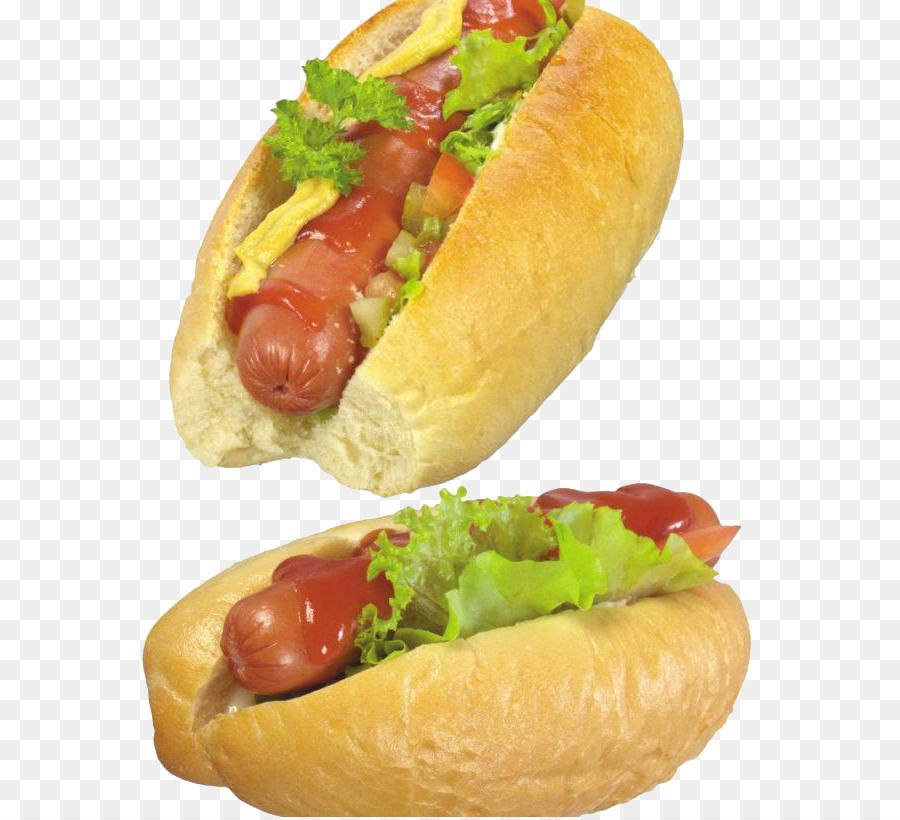 Hot dog Würstchen Chili dog Fast food Kekse und Soße - Schinken sandwich
