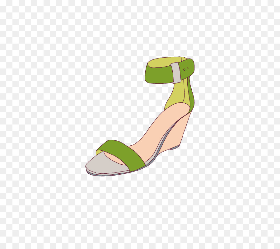 Col tacco alto calzature Verde Sandalo Scarpa - Verde di alto-sandali con tacco