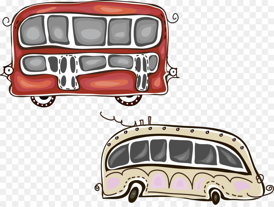 Double-decker bus di trasporto Pubblico di Tour bus di servizio - Bus di fumetto vettoriale