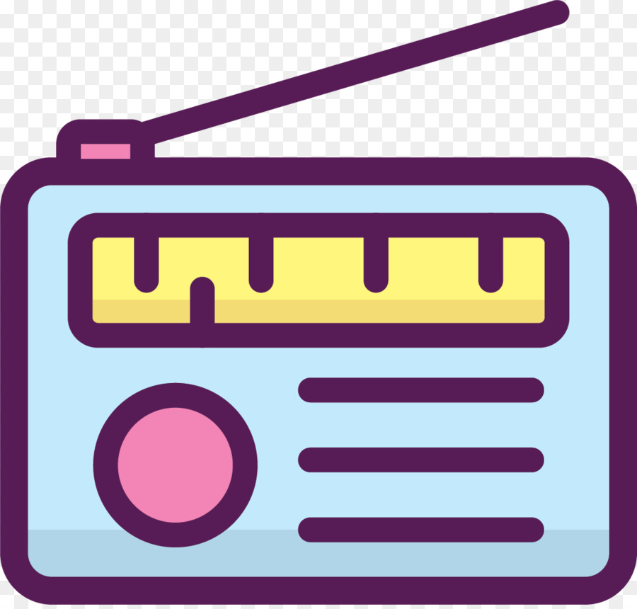La trasmissione FM stazione Radio Download - Disegnati a mano la radio FM