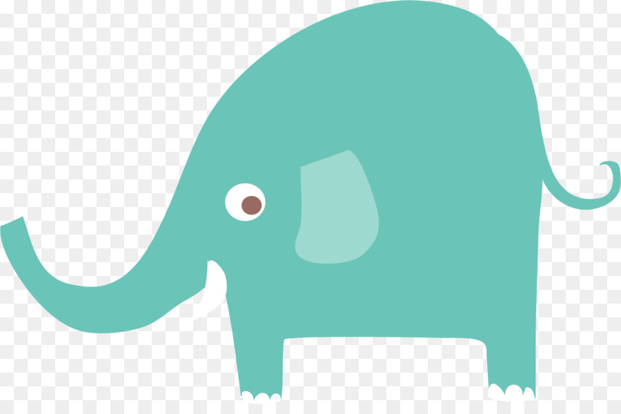 Indischer Elefant, Grün, Blau, Clip-art - Blau grün Elefant