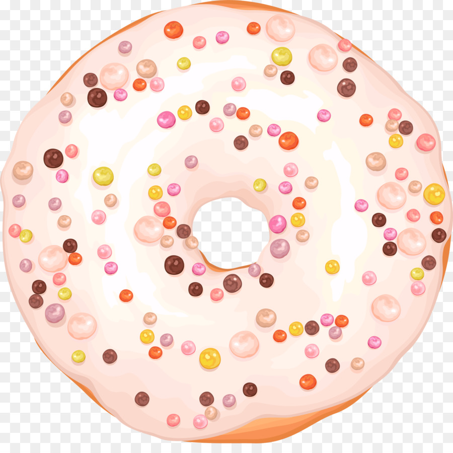 Bánh Doughnut dot màu Hồng - Hồng Polka donut