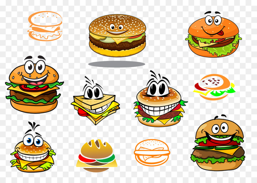 Hamburger Hot dog Fast food Shawarma da portar via - Cartoon Burger Daquan